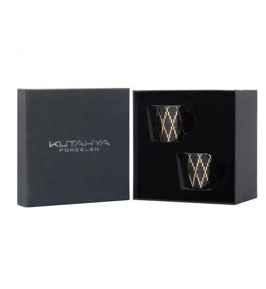 WYPRZEDAŻ! KUTAHYA TOLEDO 12 Komplet dwóch filiżanek ze spodkami 200 ml / porcelana