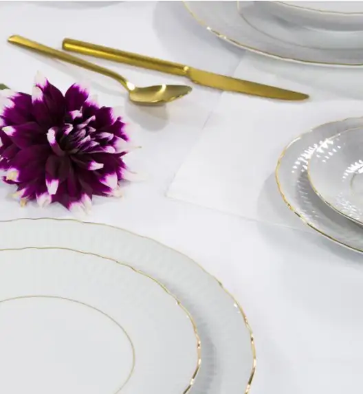 WYPRZEDAŻ! ĆMIELÓW SOFIA 3604 ZŁOTA LINIA Talerz obiadowy / porcelana