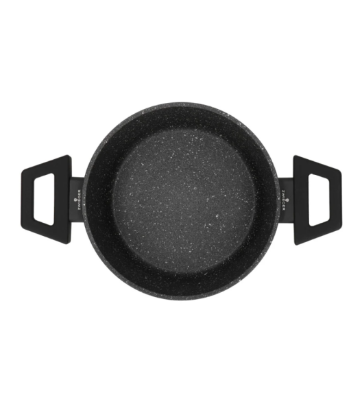 ZWIEGER FORTE Garnek 4,5 L z pokrywką 24 cm / czarny / aluminium