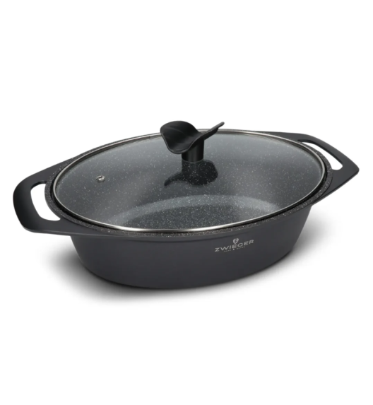 ZWIEGER FORTE Komplet garnków z pokrywkami /16, 18, 20, 24 cm + Patelnia 20, 24, 28 cm +Brytfanna Forte + Pokrywki silikonowe 