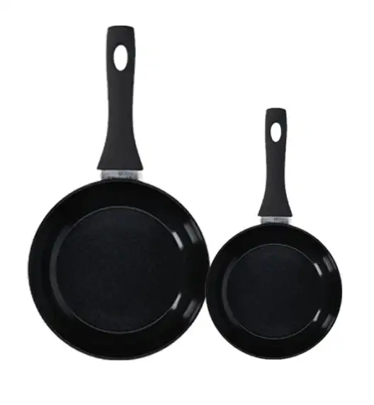 ZWIEGER ROCCA Komplet Patelnia 20, 28 cm +pokrywki silikonowe | aluminium | powłoka ceramiczna | indukcja