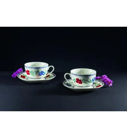 AMBITION KALINA Serwis kawowy 12 elementów dla 6 osób / porcelana