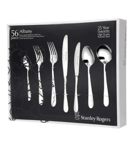 STANLEY ROGERS ALBANY Sztućce Komplet 56 el pudełko / 8 osób / połysk