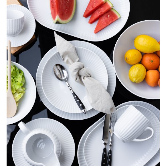 LUBIANA DAISY Serwis obiadowo - kawowy 12 osób / 76 elementów | biała porcelana