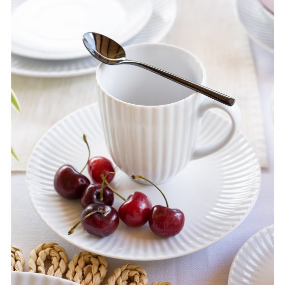 LUBIANA DAISY Serwis obiadowo - kawowy 6 osób / 46 elementów | biała porcelana