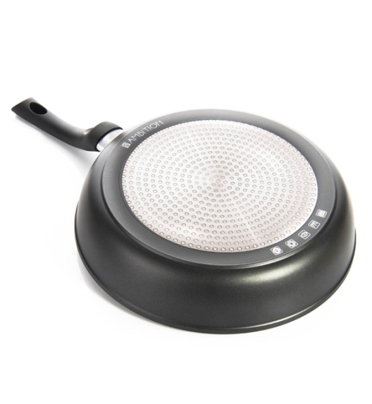 AMBITION MAGNAT Patelnia z pokrywką / Ø 28 cm / aluminium, szkło