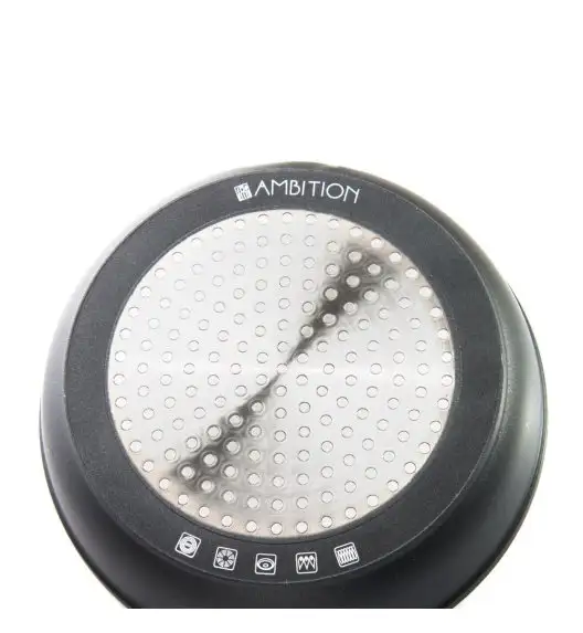 AMBITION MAGNAT Patelnia z pokrywką / Ø 20 cm / aluminium, szkło