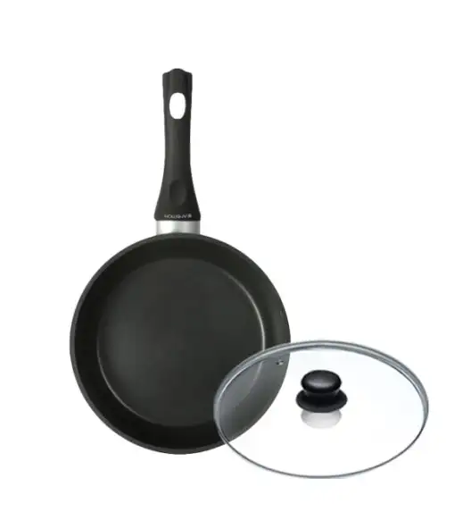 AMBITION MAGNAT Patelnia z pokrywką / Ø 20 cm / aluminium, szkło