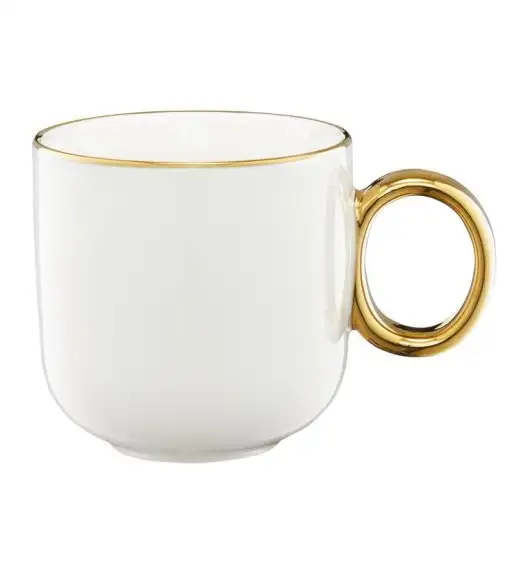 AMBITION ROYAL Kubek 380 ml / biały ze złotym zdobieniem 