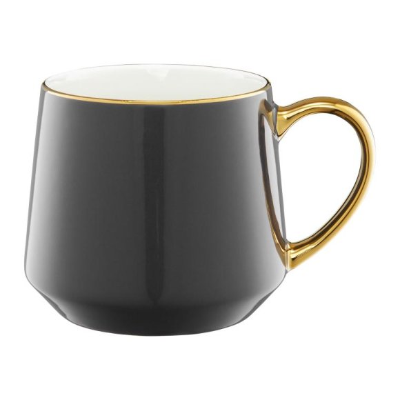 AMBITION ROYAL Kubek 460 ml / grafitowy ze złotym zdobieniem 