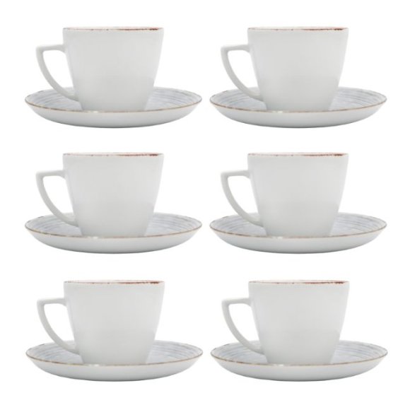 LUBIANA BOSS KERAJET | 101 KJ RAYADO 2 | Komplet filiżanka 350 ml + spodek 17,5 cm | 6 os | 12 el | 9015