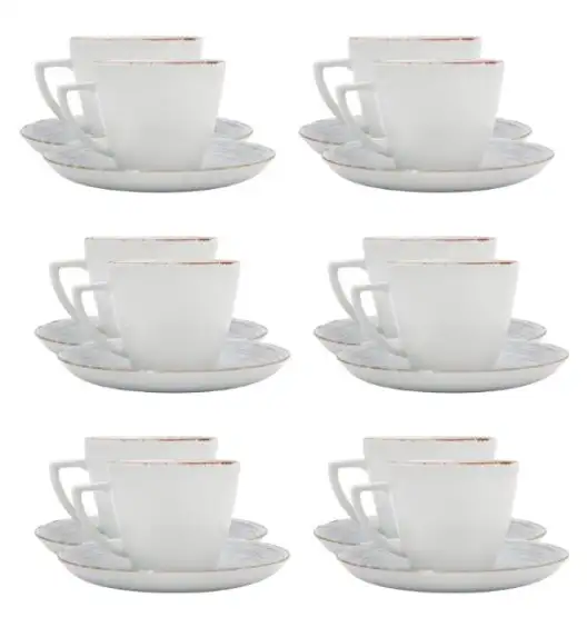 LUBIANA BOSS KERAJET | 101 KJ RAYADO 2 | Komplet filiżanka 350 ml + spodek 17,5 cm | 12 os | 24 el | 9015