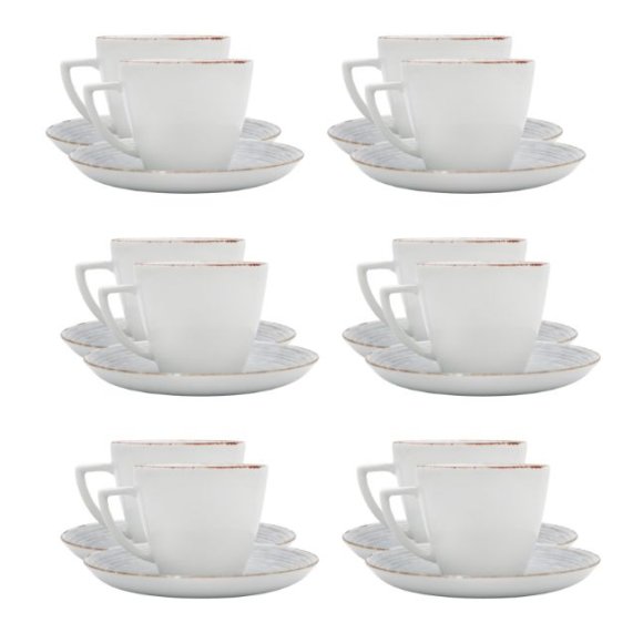 LUBIANA BOSS KERAJET | 101 KJ RAYADO 2 | Komplet filiżanka 350 ml + spodek 17,5 cm | 12 os | 24 el | 9015