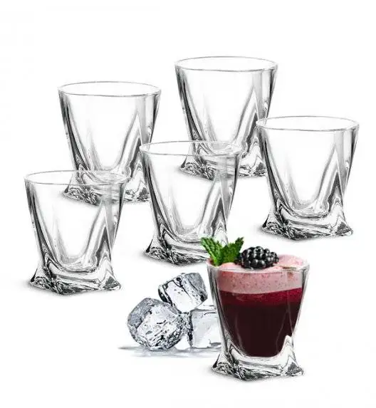 BOHEMIA QUADRO Komplet 18 kieliszków do likieru / nalewek / szkło kryształowe / CR93A500