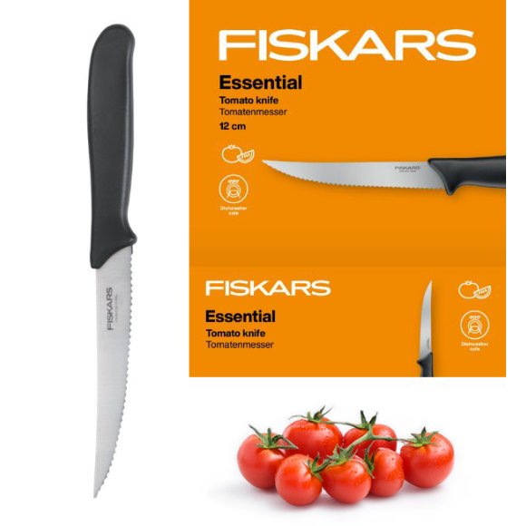 FISKARS ESSENTIAL 1023816 Nóż do pomidorów 11 cm / stal nierdzewna 