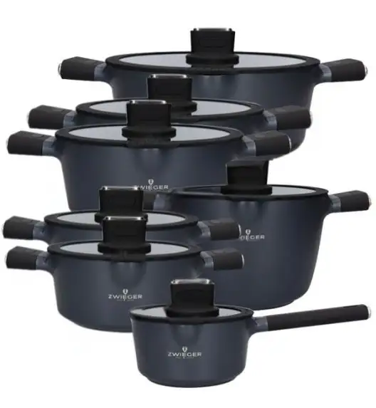 ZWIEGER VESNA Komplet 7 garnków z pokrywkami / GREBLON C3 non-stick / indukcja