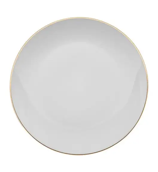 AMBITION ROYAL Talerz obiadowy 27 cm / szary ze złotym zdobieniem 