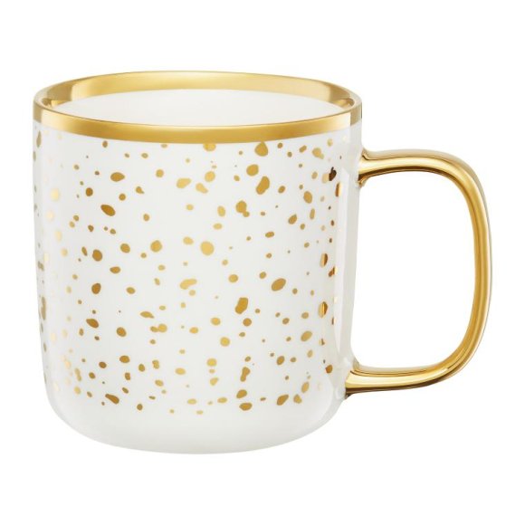 AMBITION ROYAL Kubek 370 ml / biały ze złotym zdobieniem 