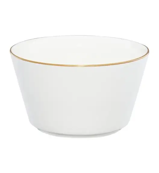 AMBITION ROYAL Salaterka 14 cm / stożek / biała ze złotym zdobieniem 