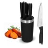 ZWIEGER FORTE III Komplet 5 noży kuchennych w czarnym bloku / stal nierdzewna + tworzywo PP