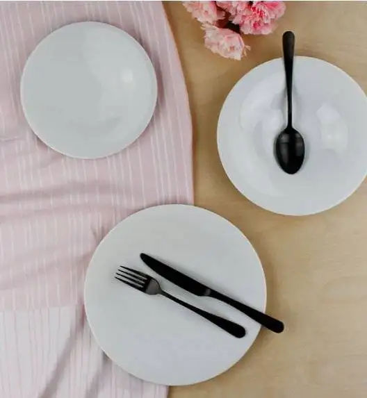 WYPRZEDAŻ! DOMINO A-E Komplet 10 talerzy dla 5 osób / porcelana