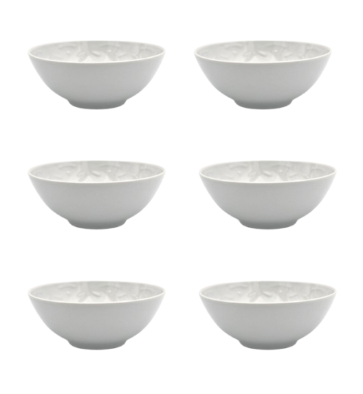 LUBIANA ORIENTAL | BIAŁY |  Salaterka 15 cm - 6 SZT. | porcelana luz 