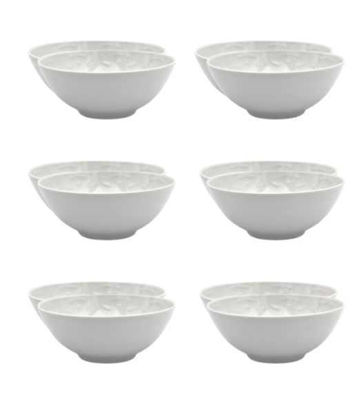 LUBIANA ORIENTAL | BIAŁY |  Salaterka 15 cm - 12 SZT. | porcelana luz 