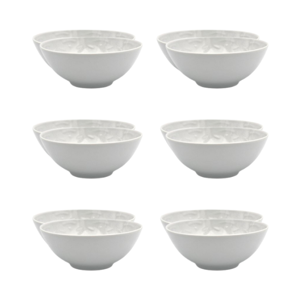 LUBIANA ORIENTAL | BIAŁY |  Salaterka 15 cm - 12 SZT. | porcelana luz 