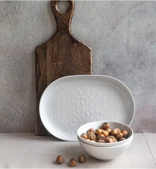 LUBIANA ORIENTAL | BIAŁY | Półmis owalny 28 cm - 12 SZT. | porcelana luz 