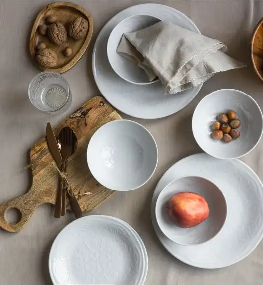 LUBIANA ORIENTAL | BIAŁY | Serwis obiadowy 6/18 el | porcelana