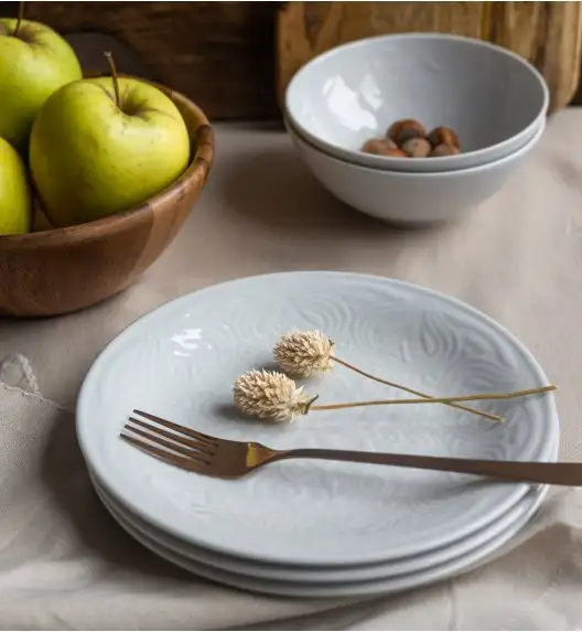 LUBIANA ORIENTAL | BIAŁY | Serwis obiadowy 6/18 el | porcelana