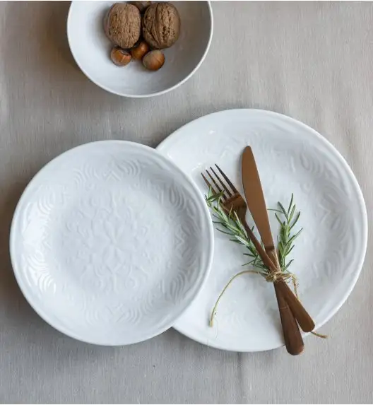 LUBIANA ORIENTAL | BIAŁY | Serwis obiadowy 12/36 el | porcelana