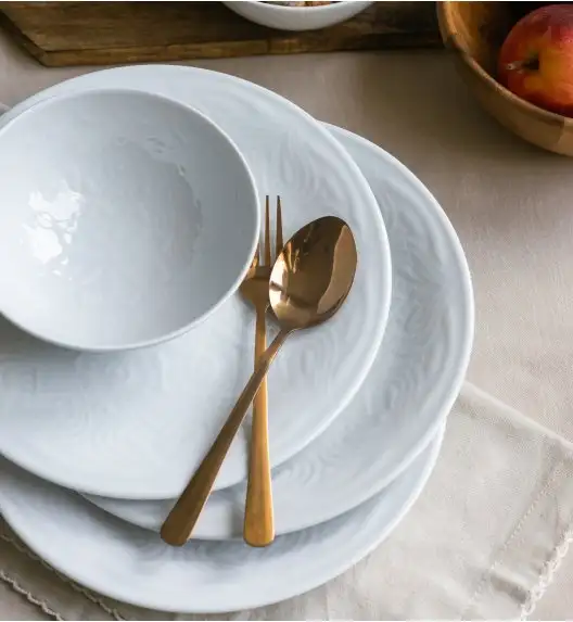 LUBIANA ORIENTAL | BIAŁY | Serwis obiadowy 12/36 el | porcelana