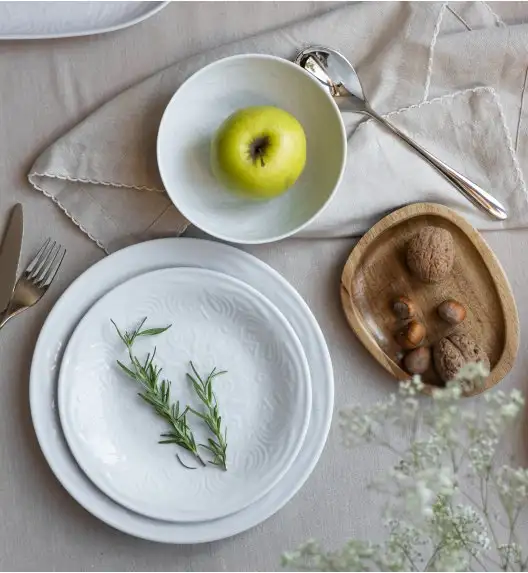 LUBIANA ORIENTAL | BIAŁY | Serwis obiadowy 18/54 el | porcelana