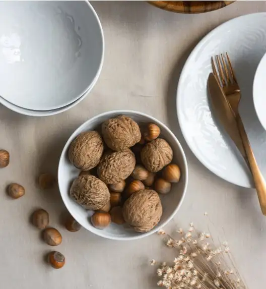 LUBIANA ORIENTAL | BIAŁY | Serwis obiadowy z półmisem 12/37 el  | porcelana