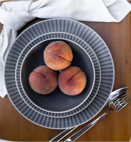 LUBIANA DAISY CLOUD K1 Komplet 18 x salaterka 17 cm / szary