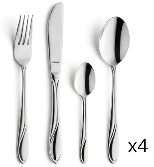 AMEFA WHISPER Sztućce UE 16 elementów dla 4 osób / stal nierdzewna / luzem