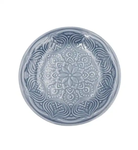 LUBIANA ORIENTAL | K9 SZARO - NIEBIESKI | Talerz deserowy 21 cm | porcelana luz 
