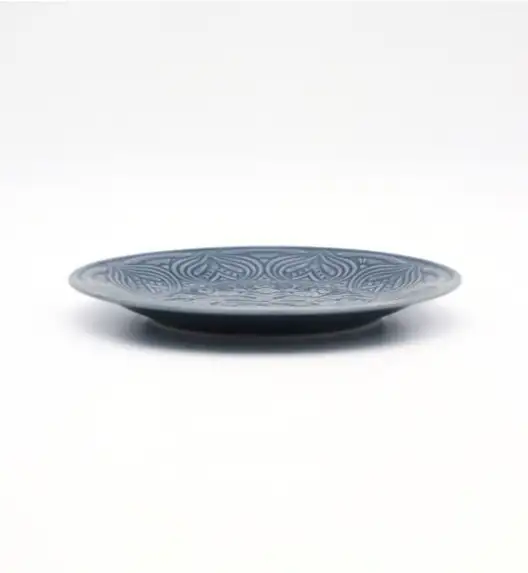 LUBIANA ORIENTAL | K9 SZARO - NIEBIESKI | 18x Talerz deserowy 21 cm | porcelana luz 