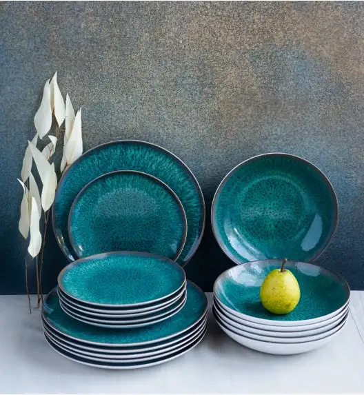 LUBIANA BOSS KERAJET COSMOS Serwis obiadowy 12/36 el | 9153 / 423 | zielony