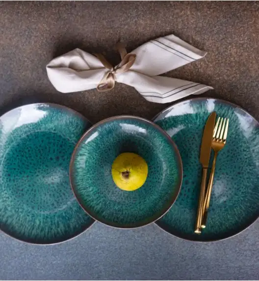 LUBIANA BOSS KERAJET COSMOS Serwis obiadowy 12/36 el | 9153 / 423 | zielony