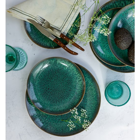 LUBIANA BOSS KERAJET COSMOS Serwis obiadowy 12/36 el | 9153 / 423 | zielony