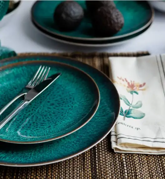 LUBIANA BOSS KERAJET COSMOS Serwis obiadowy 12/36 el | 9153 / 423 | zielony