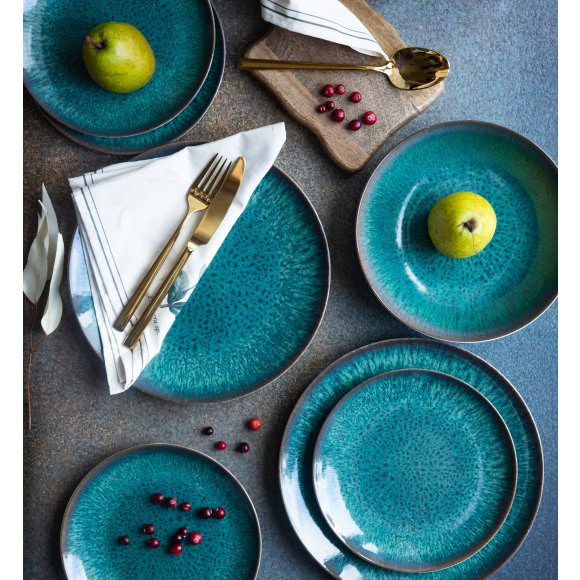 LUBIANA BOSS KERAJET COSMOS Serwis obiadowy 18/54 el | 9153 / 423 | zielony