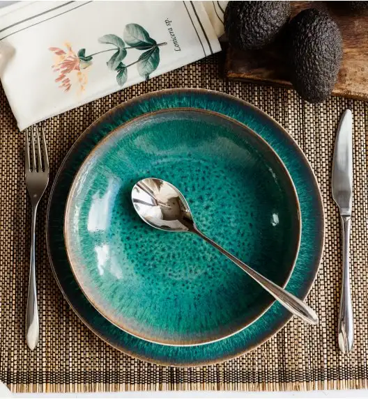 LUBIANA BOSS KERAJET COSMOS Serwis obiadowy 18/54 el | 9153 / 423 | zielony