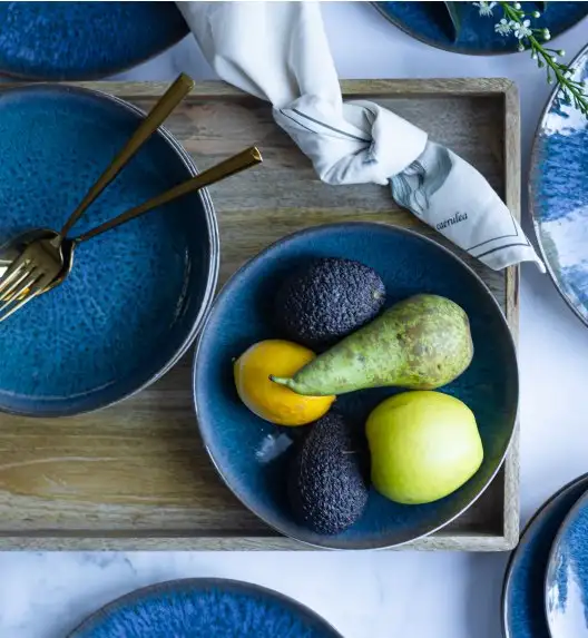 LUBIANA BOSS KERAJET COSMOS Serwis obiadowy 6/18 el | 9154 / 631 | niebieski