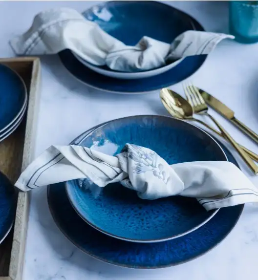 LUBIANA BOSS KERAJET COSMOS Serwis obiadowy 6/18 el | 9154 / 631 | niebieski