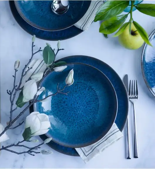 LUBIANA BOSS KERAJET COSMOS Serwis obiadowy 6/18 el | 9154 / 631 | niebieski