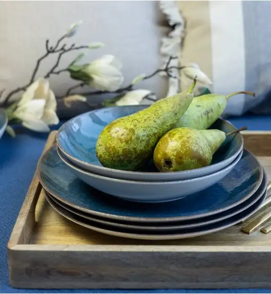 LUBIANA BOSS KERAJET COSMOS Serwis obiadowy 6/18 el | 9154 / 631 | niebieski