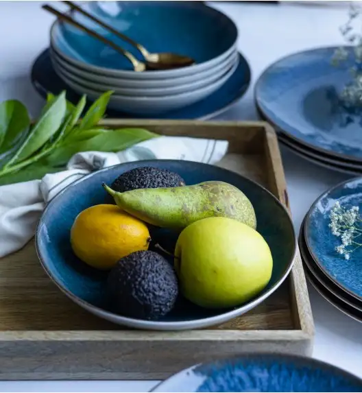 LUBIANA BOSS KERAJET COSMOS Serwis obiadowy 12/36 el | 9154 / 631 | niebieski